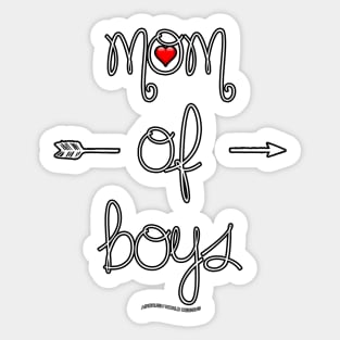 Mom Of Boys Mothers Day Novelty Gift Sticker